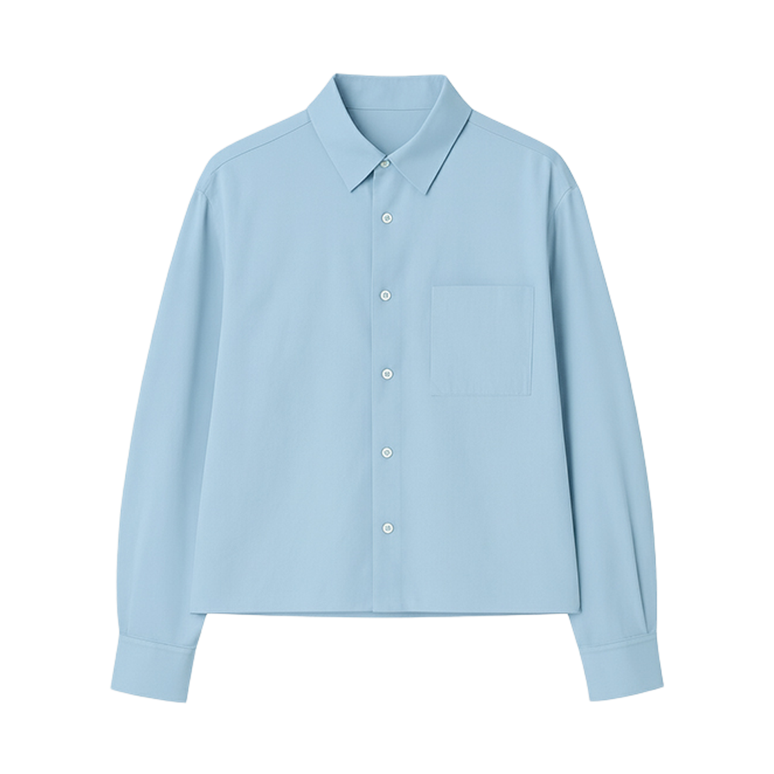 GC옥스포드크롭셔츠-스카이블루 GCLIP Essential Semi-Cropped Oxford Shirt Sky Blue