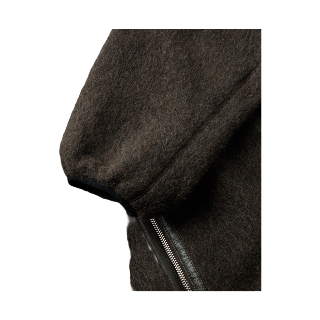 이로 뒤브 헤어리 집업 후리스웨트점퍼 브라운(Iro Duve Hairy Zip-Up Fleece Jumper Brown) - 5