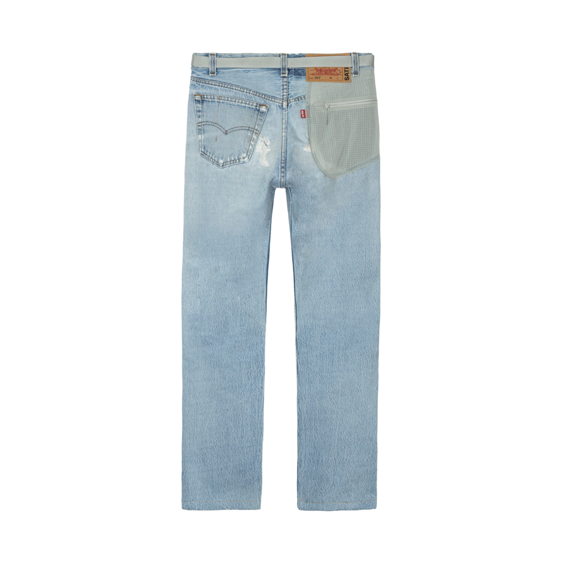 새티스파이 x 리바이스 리포제스드 501 클라임 진 에이지드 블루(Satisfy x Levi's Re‑Possessed 501 Climb Jeans Aged Blue) - 2