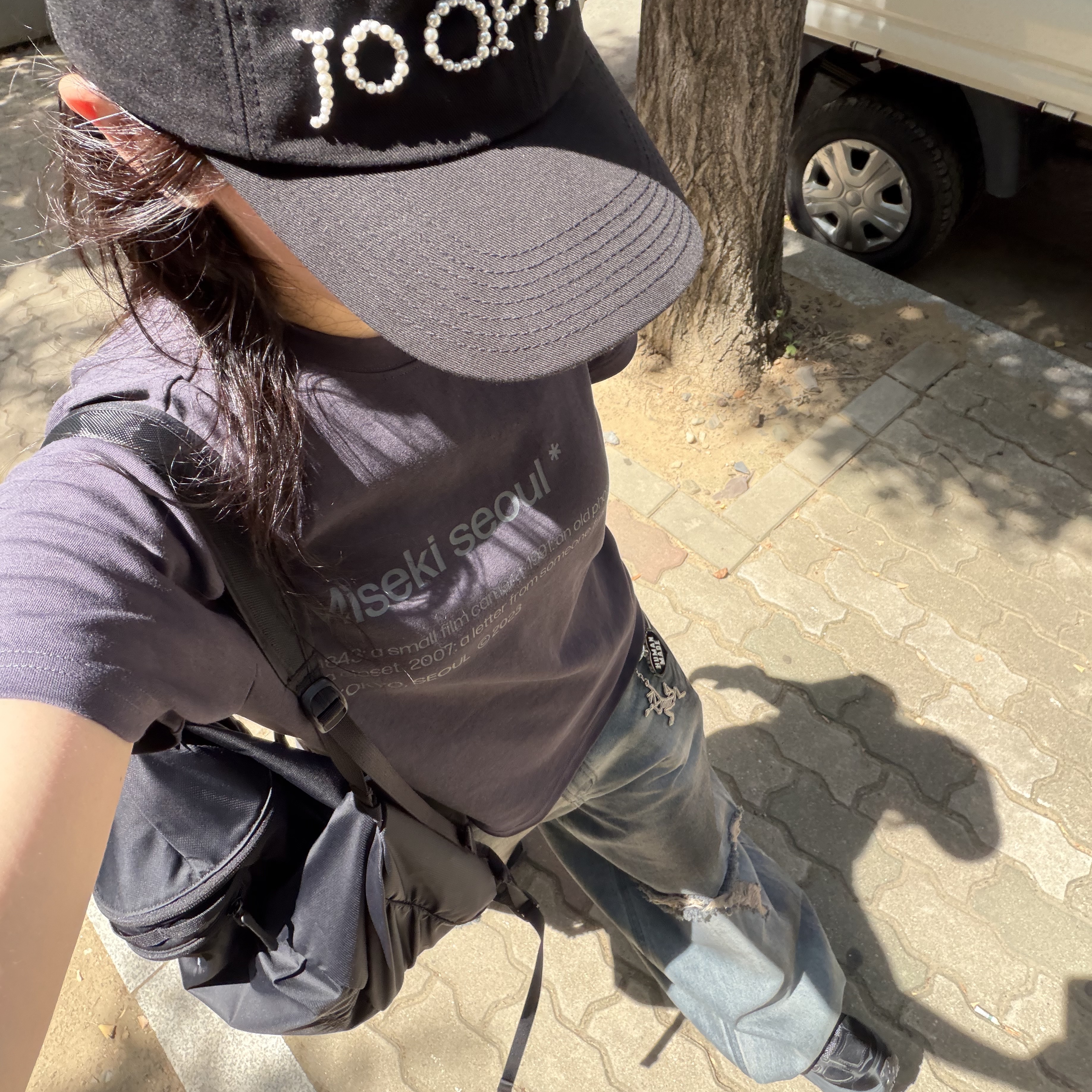 Post Archive Faction (Paf) x Joopiter Baseball Cap Black, Hoka x Xlim Mafate Speed 2 TS Black Charcoal 착용 스타일
