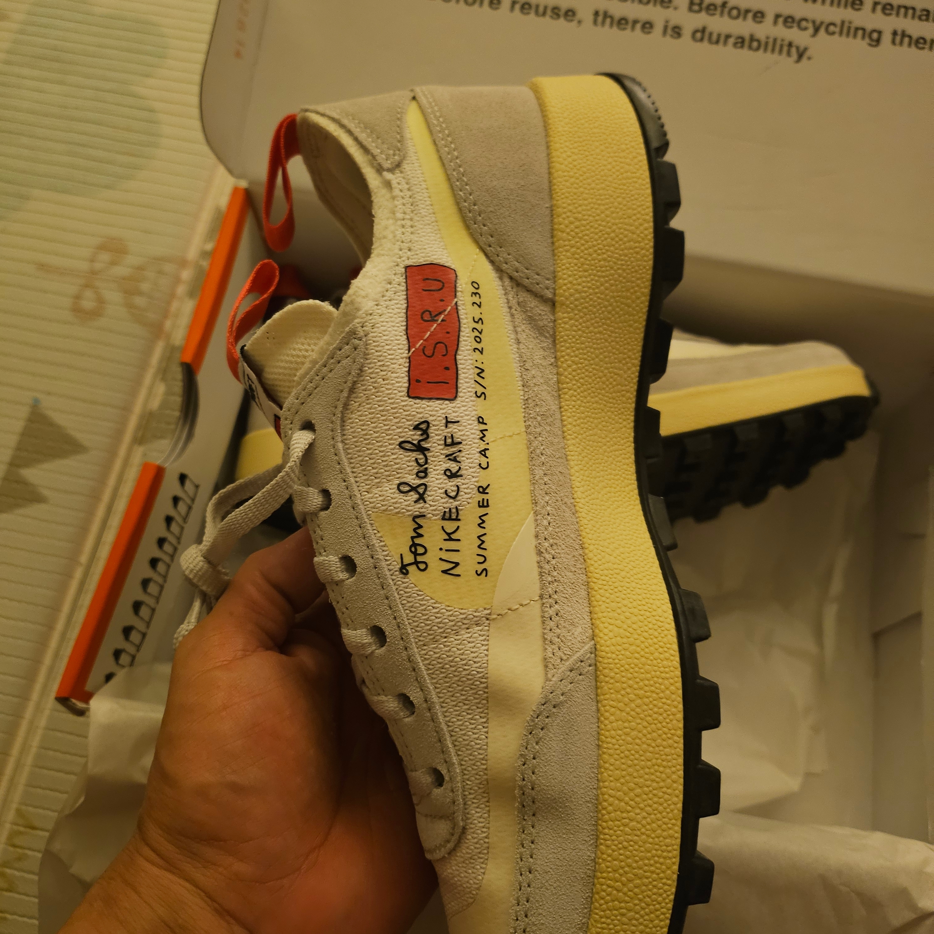 Nike x Tom Sachs General Purpose Shoe Grey Yellow 착용 스타일 - 2