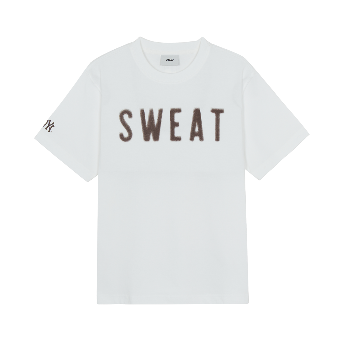 MLB x 키스 오브 라이프 뉴욕 양키스 스웨트 세미 오버 핏 티셔츠 화이트(MLB x Kiss Of Life New York Yankees Sweat Semi Over Fit T-Shirt White)