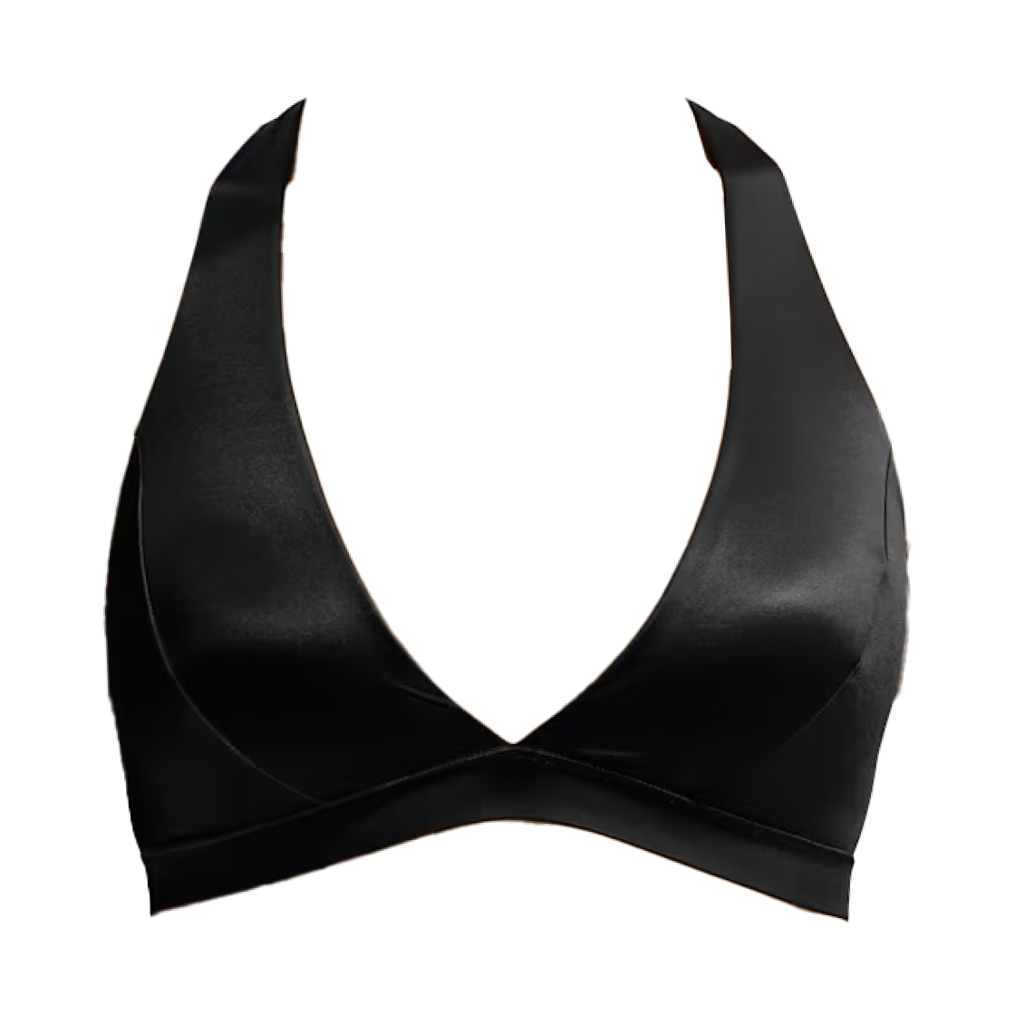 IR8691-054 (W) NikeSKIMS Satin Shine Halter Bra Obsidian