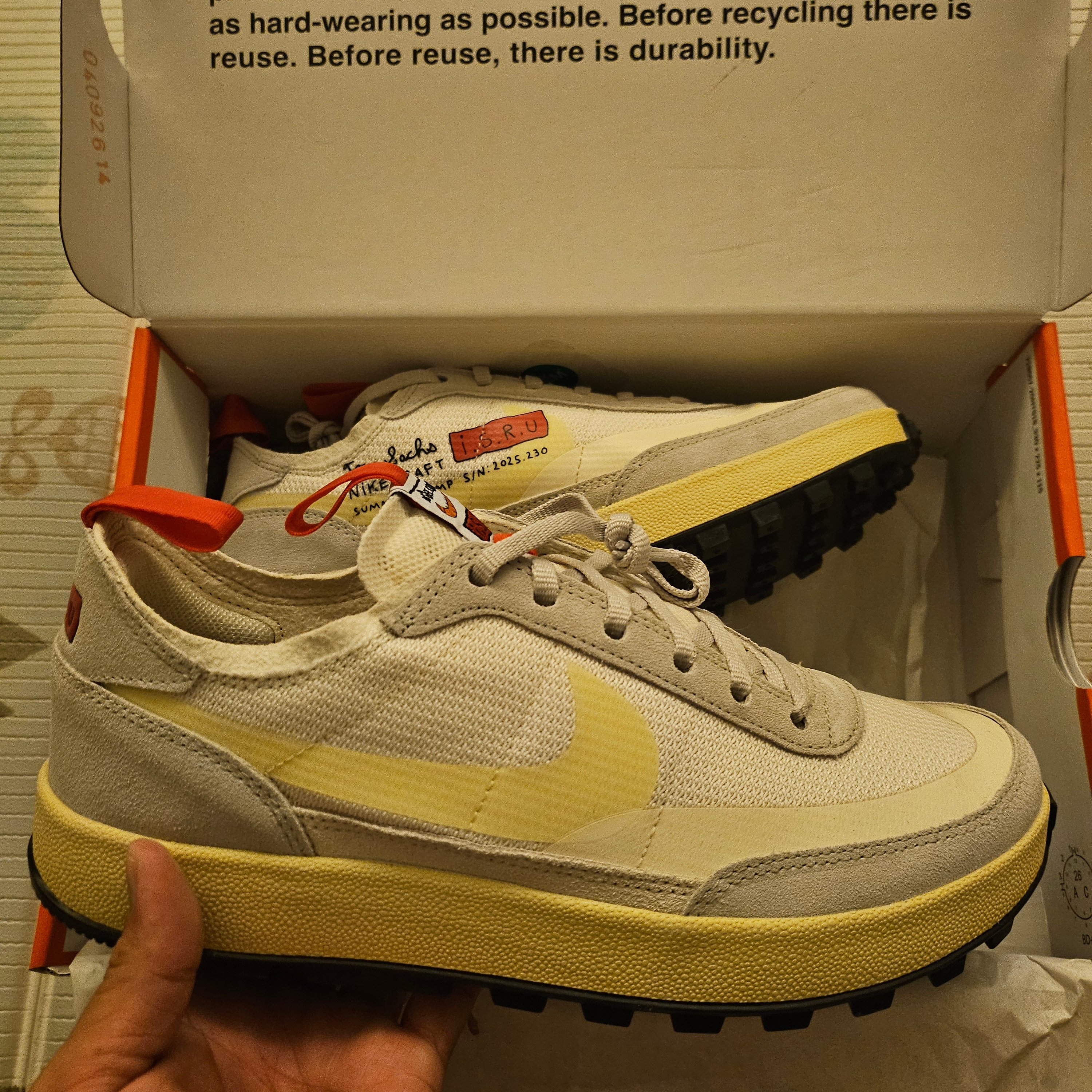 Nike x Tom Sachs General Purpose Shoe Grey Yellow 착용 스타일 - 1