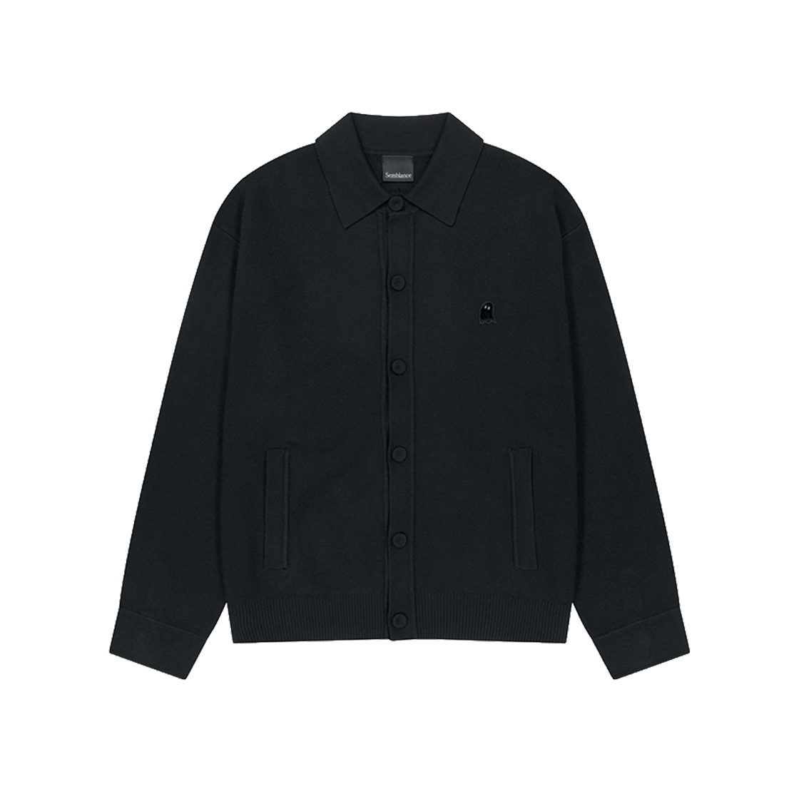 지오송지오 셈블런스 카라 가디건 블랙 ZI5KT805BK(ZIOSONGZIO SEMBLANCE Collared Cardigan Black)