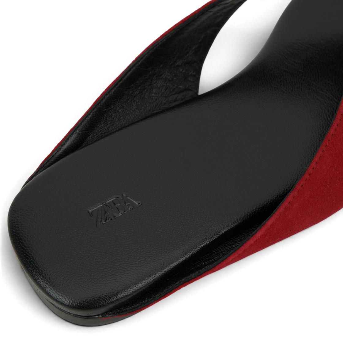 (W) 자라 레더 플랫 샌들 레드((W) Zara Leather Flat Sandal Red) - 8