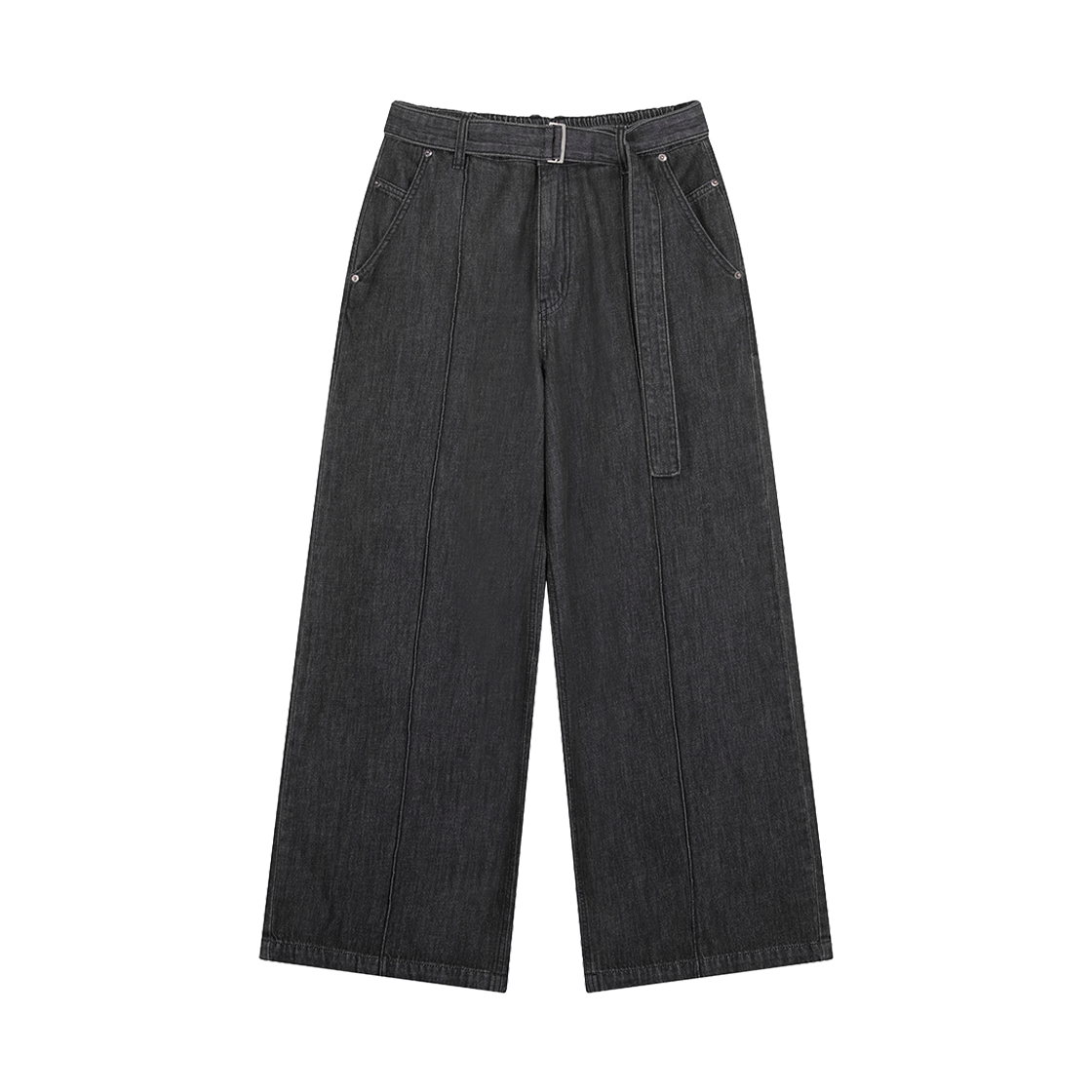지오송지오 벨티드 핀턱 데님 팬츠 그레이 ZI5PT532GY(ZIOSONGZIO Belted Pintuck Denim Pants Grey) - 1
