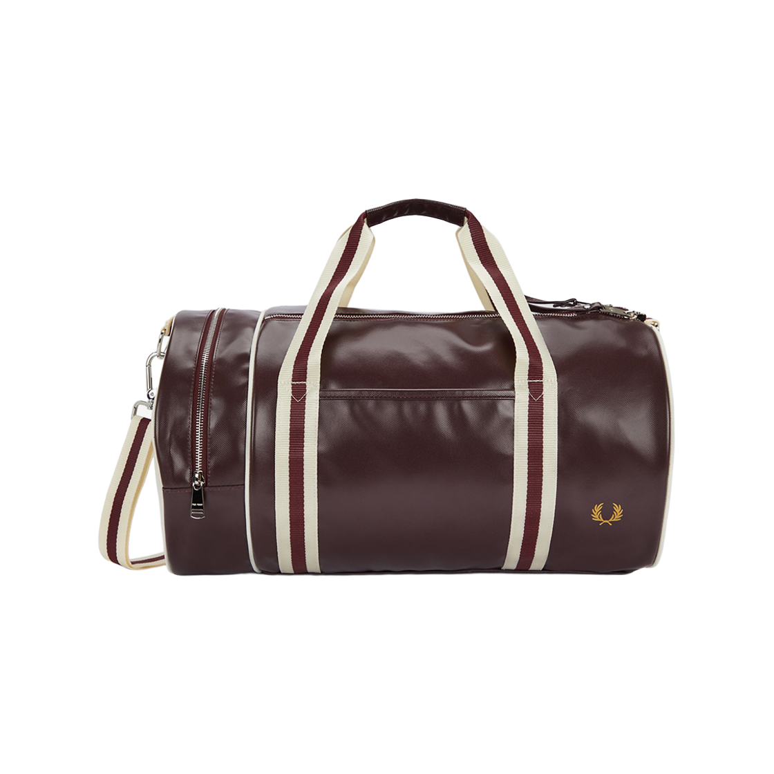 프레드페리 클래식 배럴 백 옥스블러드 에크루(Fred Perry Classic Barrel Bag Oxblood Ecru)