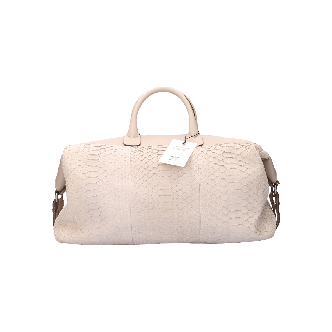 ITLP4HTG6L95 Brunello Cucinelli Gray Python Leather Boston Bag