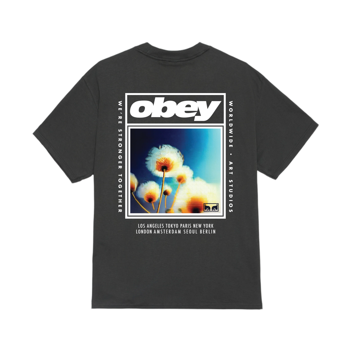 165264442 Obey Stronger Together Classic T-Shirt Vintage Black