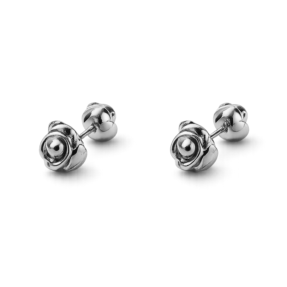휴스타드 259 로즈 실버 커플 이어링(HUSTAD 259 Rose Silver Couple Earring) - 2