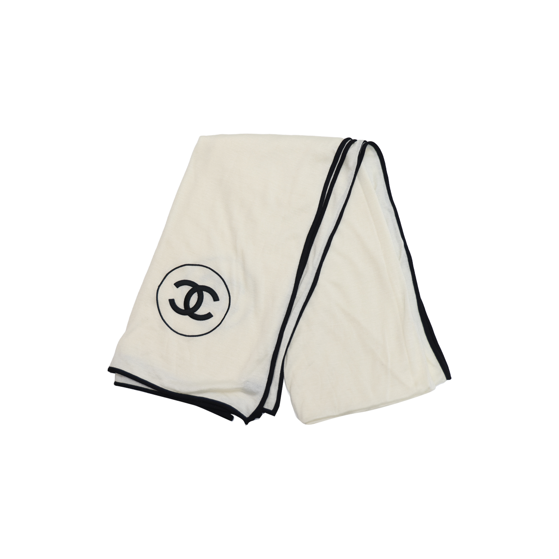 IT3LD6DVWKTS Chanel A52032 Cashmere Silk Scarf in Ivory