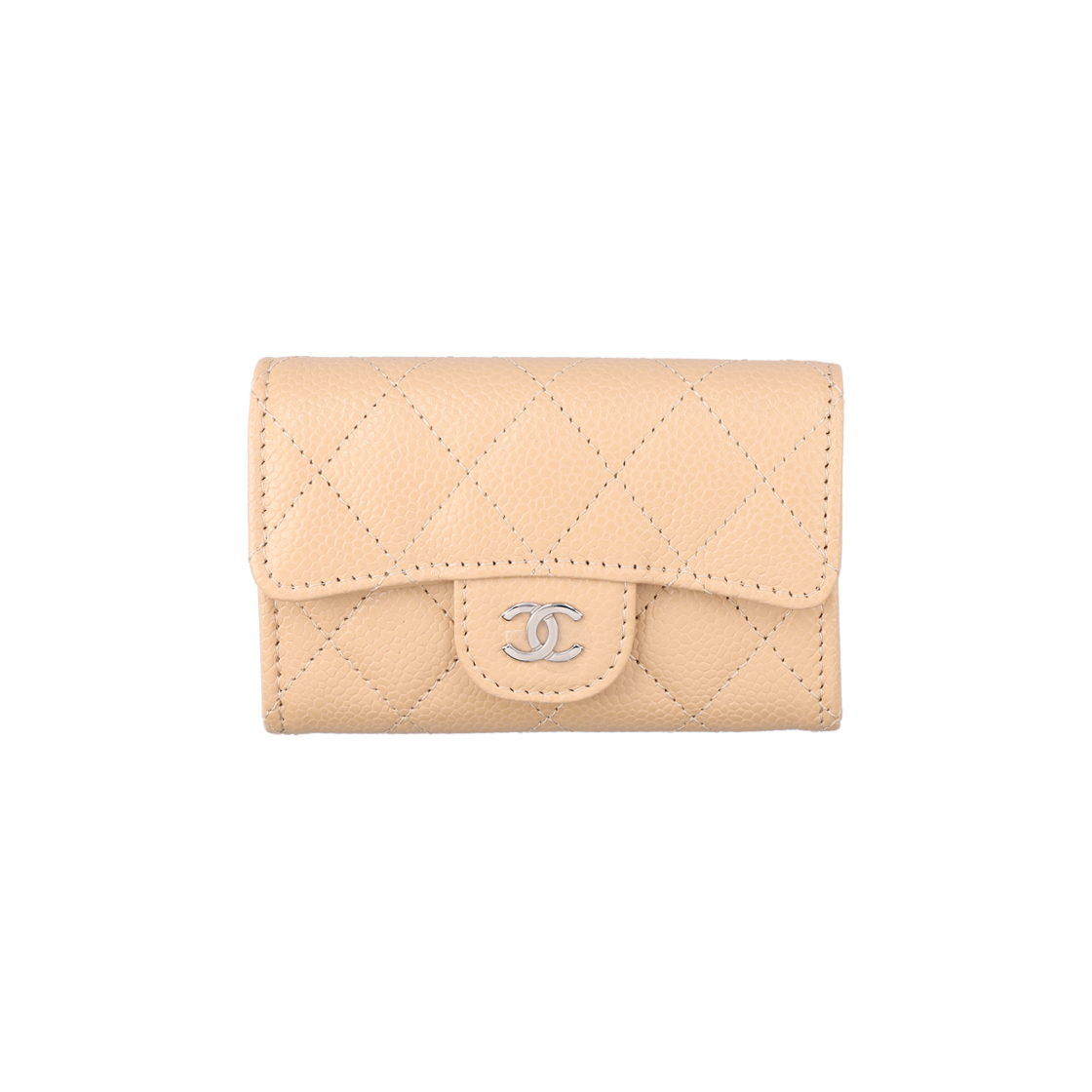 ITTGFVOGIIRP Chanel AP0214 Classic Card Wallet in Beige Calfskin