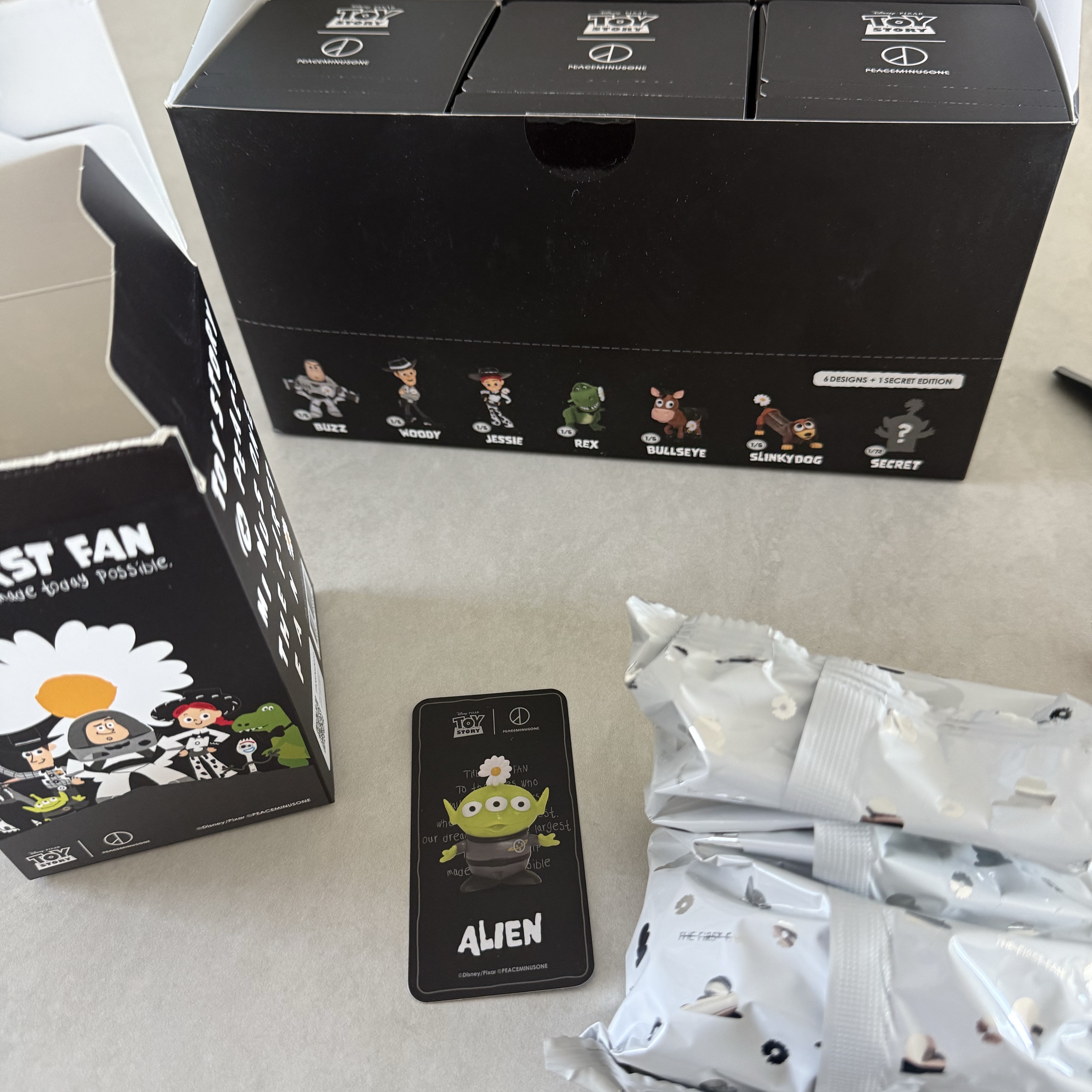 Peaceminusone x Toy Story The First Fan Figure 02 Sealed Case (6 Blind Boxes) 착용 스타일