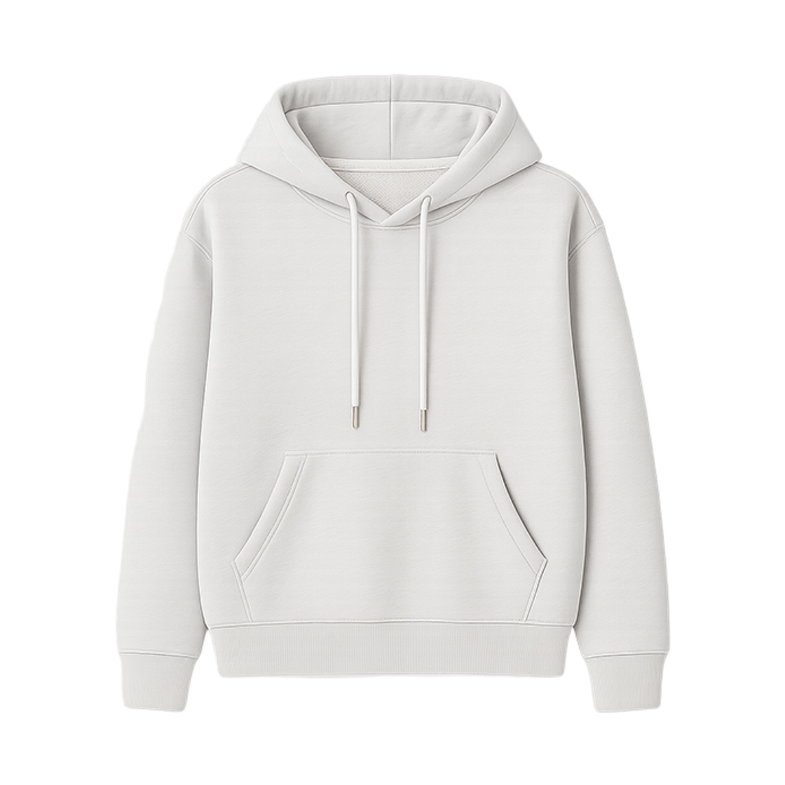 GCINCP002-백메란지 GCLIP Essential Loose-Fit Sweat Hooded T-Shirt White Melange