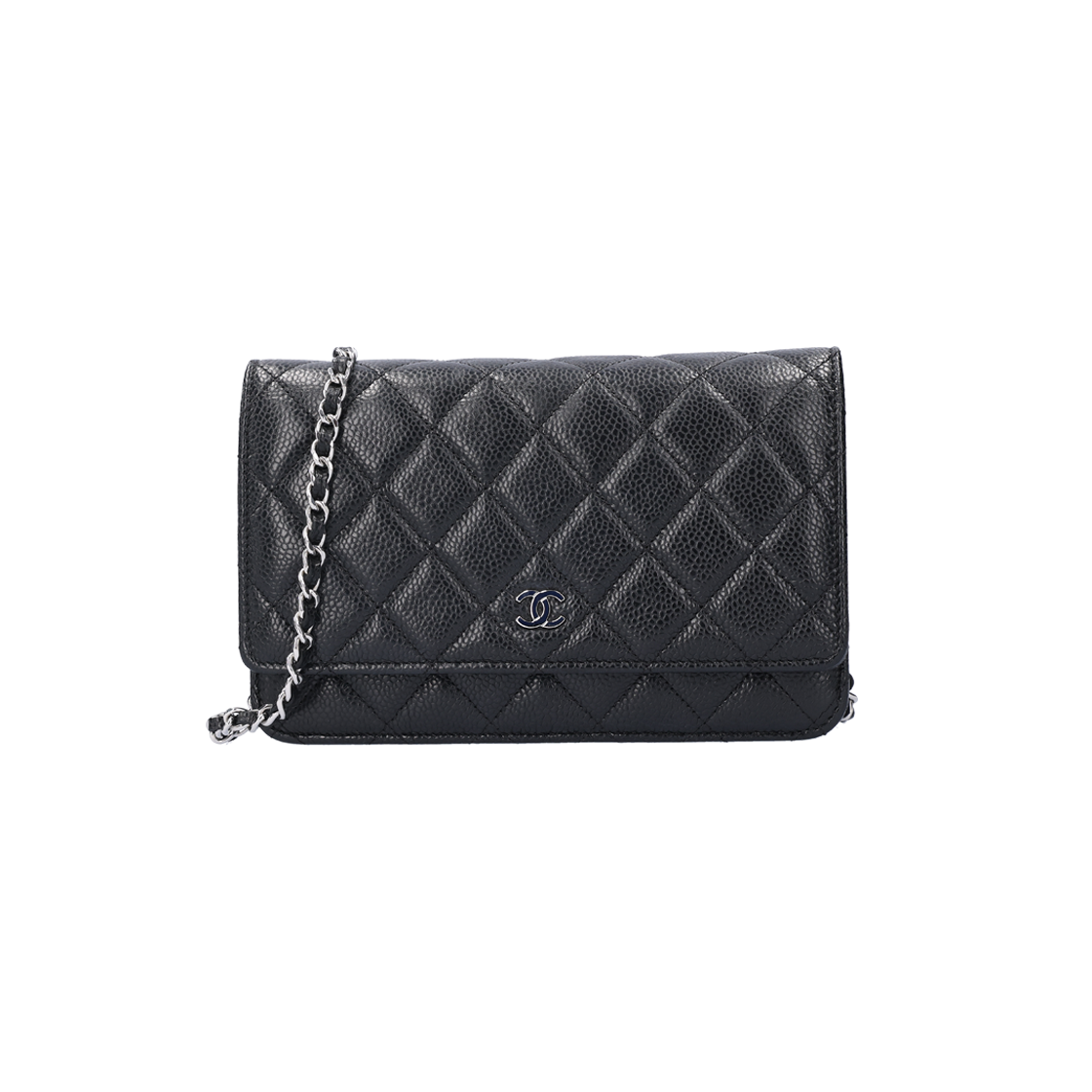 ITNTDLH97FNS Chanel AP0250 Classic Chain Wallet in Black Grained Calfskin