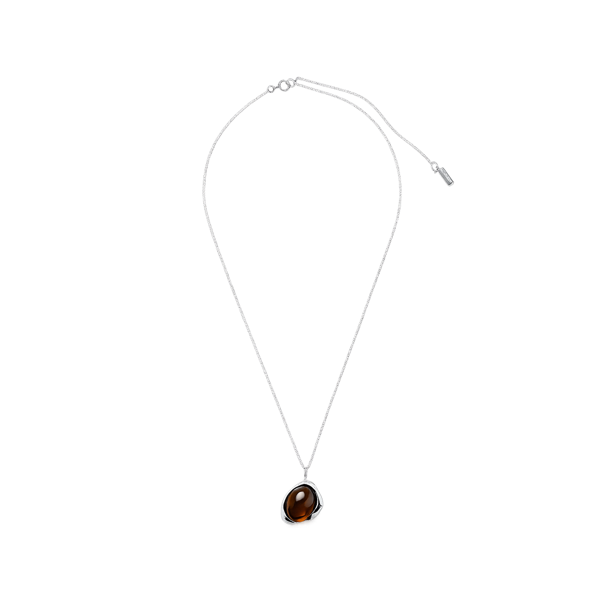 휴스타드 256 오렌지 황수정 네크리스_ 925 스털링 실버(HUSTAD 256 Orange Citrine Gems Neckalce_ 925 Sterling silver) - 2