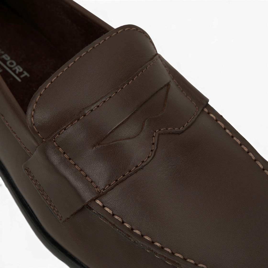 락포트 클래식 페니 로퍼 다크 브라운 - W 와이드(Rockport Classic Penny Loafer Dark Brown - W Wide) - 7