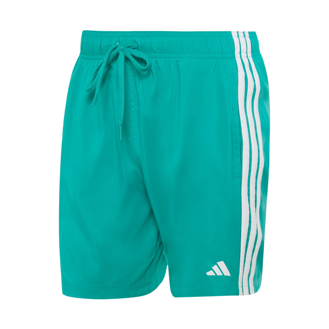 KG1673 Adidas 3-Stripes 8 Inch Swim Shorts Equipment Green White - KR Sizing