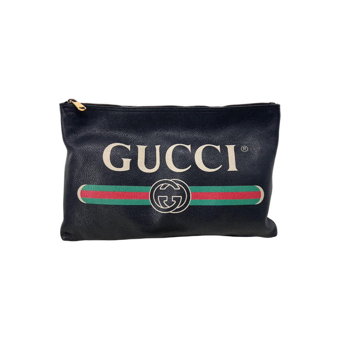 ITWSGFQL7W2R Gucci Web Logo Clutch Bag Black 500984