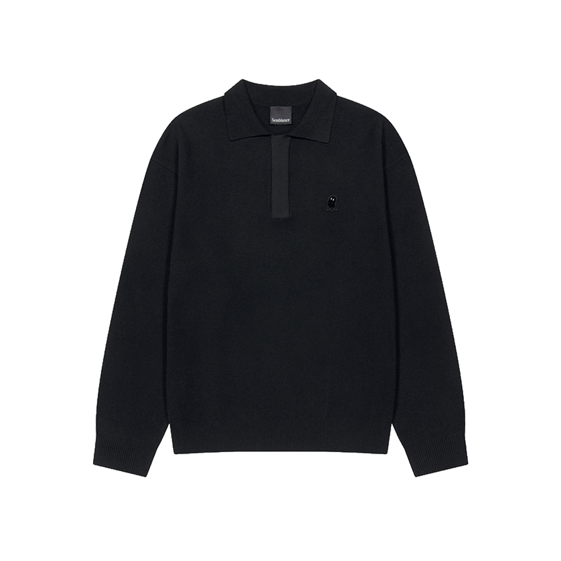 지오송지오 셈블런스 하프집업 카라 니트 블랙 ZI5KT824BK(ZIOSONGZIO SEMBLANCE Half Zip Up Collar Knit Black)