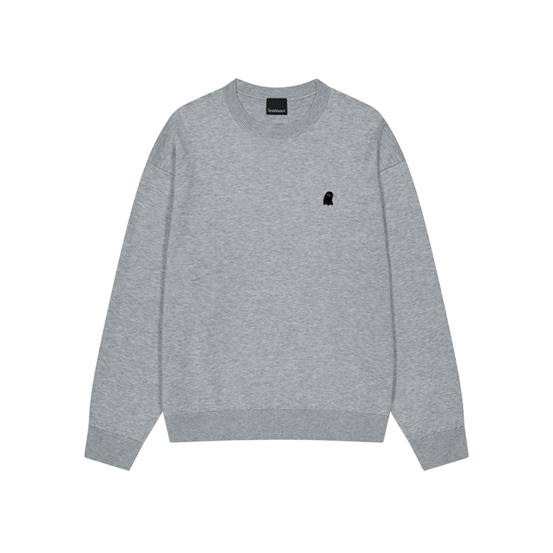 지오송지오 셈블런스 포에트리 텍스처드 크루넥 니트 그레이 ZI5KT825GY(ZIOSONGZIO SEMBLANCE Poetry Textured Crewneck Knit Grey) - 1