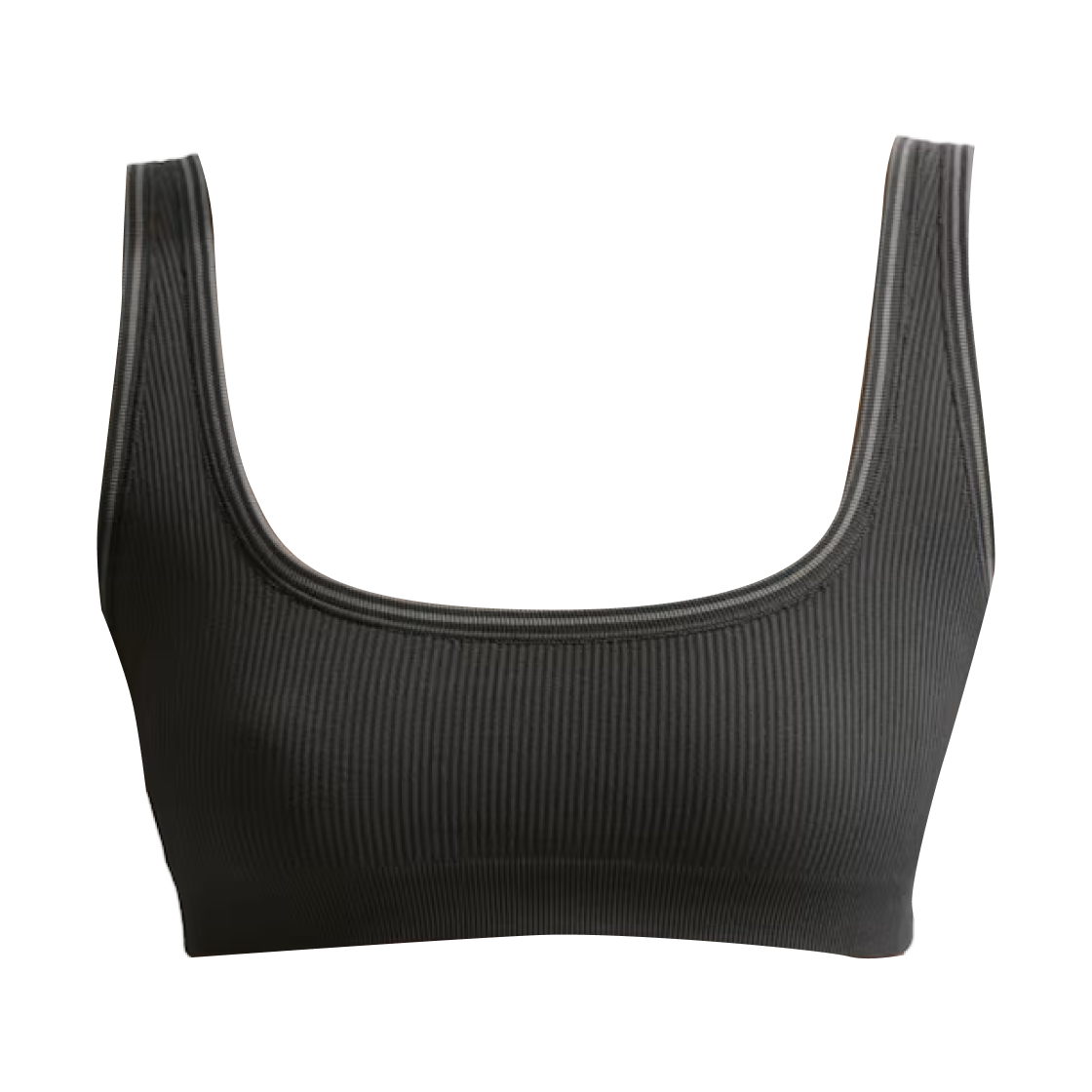 IR5061-054 (W) NikeSKIMS Ribbed Seamless Micro Scoop Neck Bra Obsidian Armor
