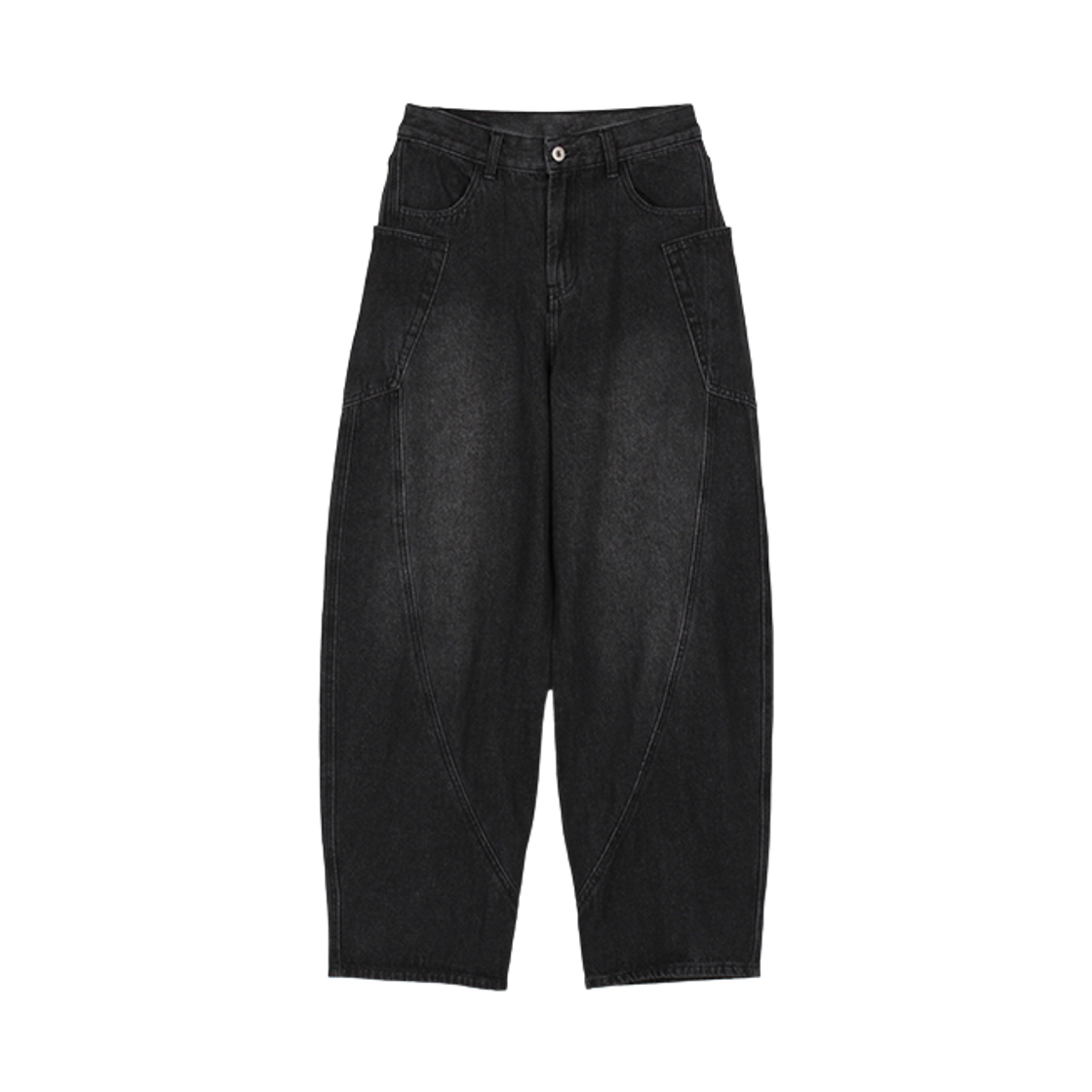 GCYP9039-블랙 GCLIP Multi-Fit Anti-Drag Snap Wide Cotton Pants Black