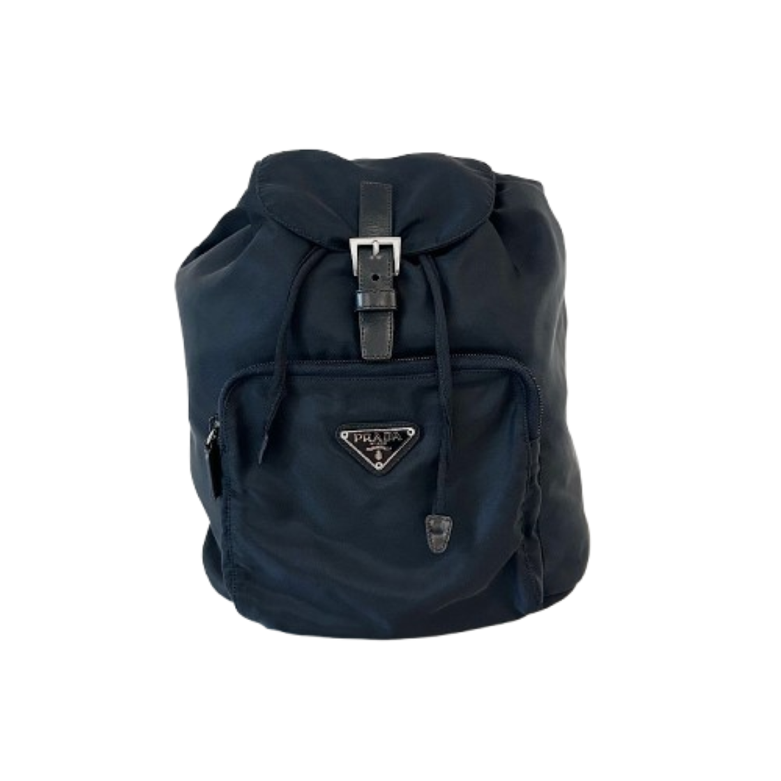 ITPRTFR9W3I3 Prada Nylon One Pocket Backpack Black