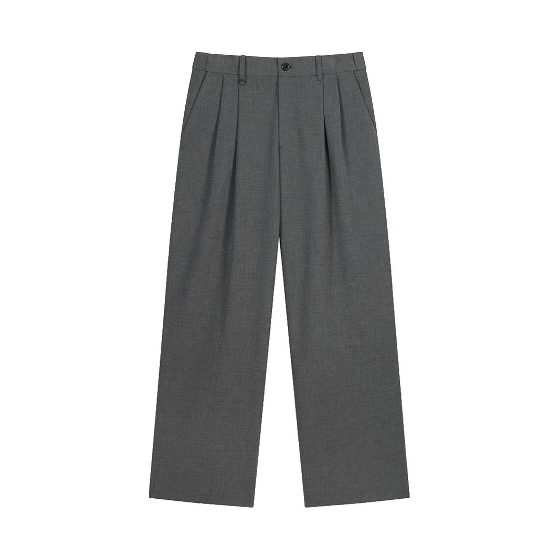 지오송지오 타임리스 와이드 투턱 팬츠 그레이 ZI5PT596GY(ZIOSONGZIO Timeless Wide Two Tuck Pants Grey)