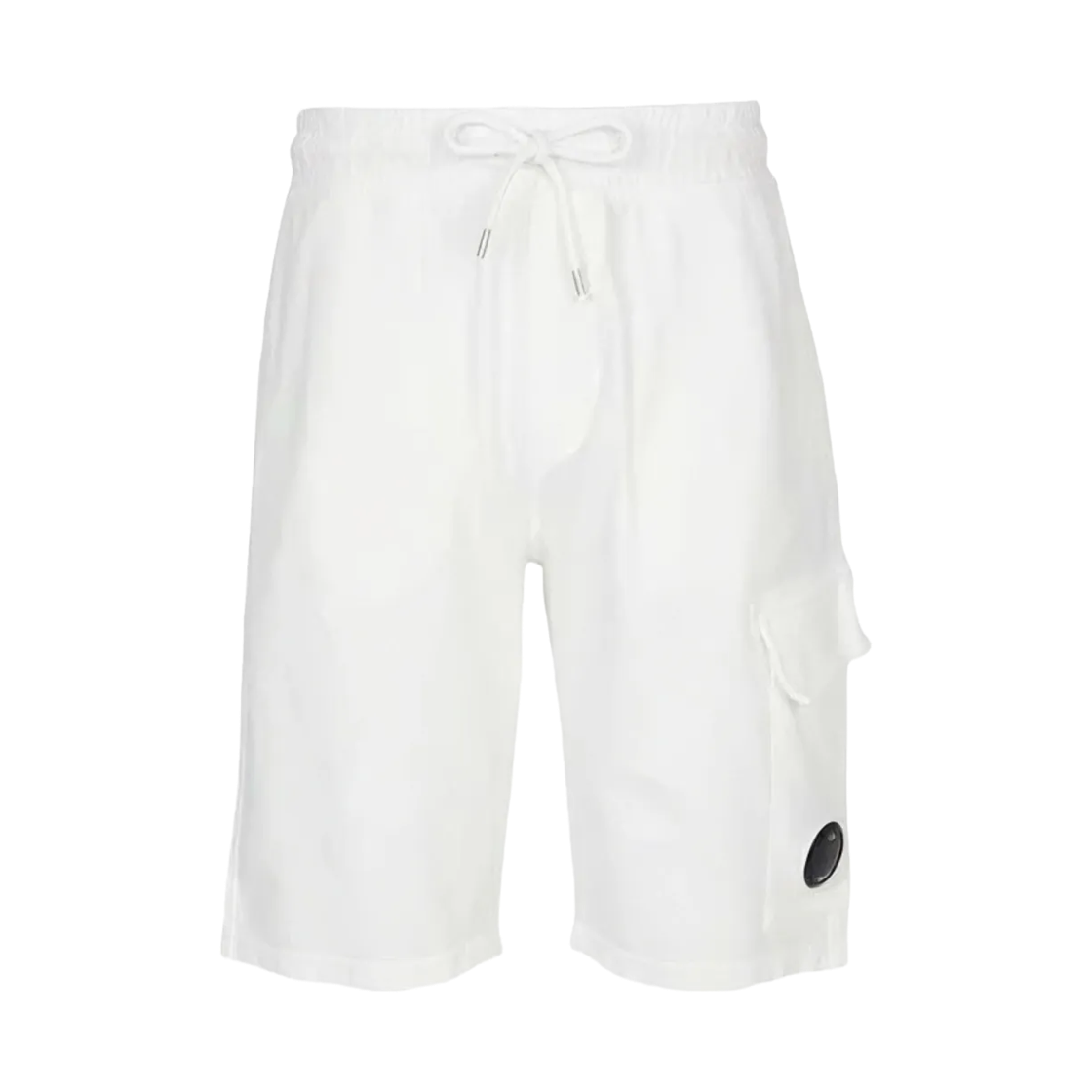 RCCMSB704A002246G103 C.P. Company Light Fleece Cargo Lens Sweatshorts Gauze White - 25FW