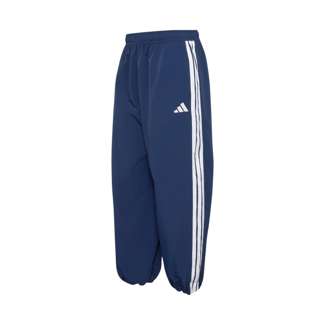 KV0658 Adidas Stadium Light Twill Loose Fit Straight Leg Pants Night Indigo White - KR Sizing