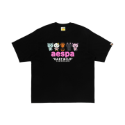 BAPE x Aespa Baby Milo Relaxed Fit T-Shirt Black
