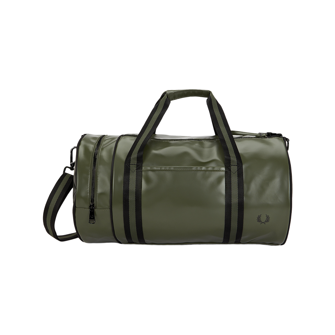 프레드페리 클래식 배럴 백 로렐리스그린 블랙(Fred Perry Classic Barrel Bag Laurel Wreath Green Black)