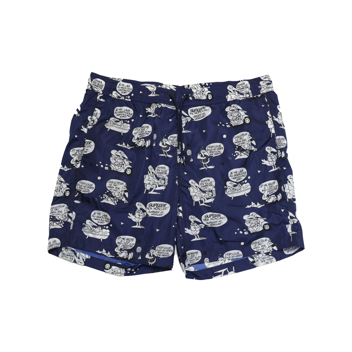 IT74P7LQBPLW Moncler Cartoon Print Swim Shorts Dark Navy