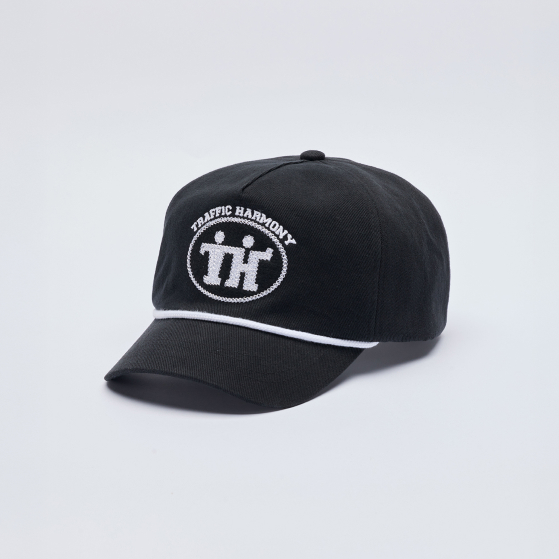 트래픽하모니 TH 사인 로고 로프 딥핏 볼캡 블랙(Traffic Harmony TH Sign Logo Rope Deep Fit Ball Cap Black) - 5