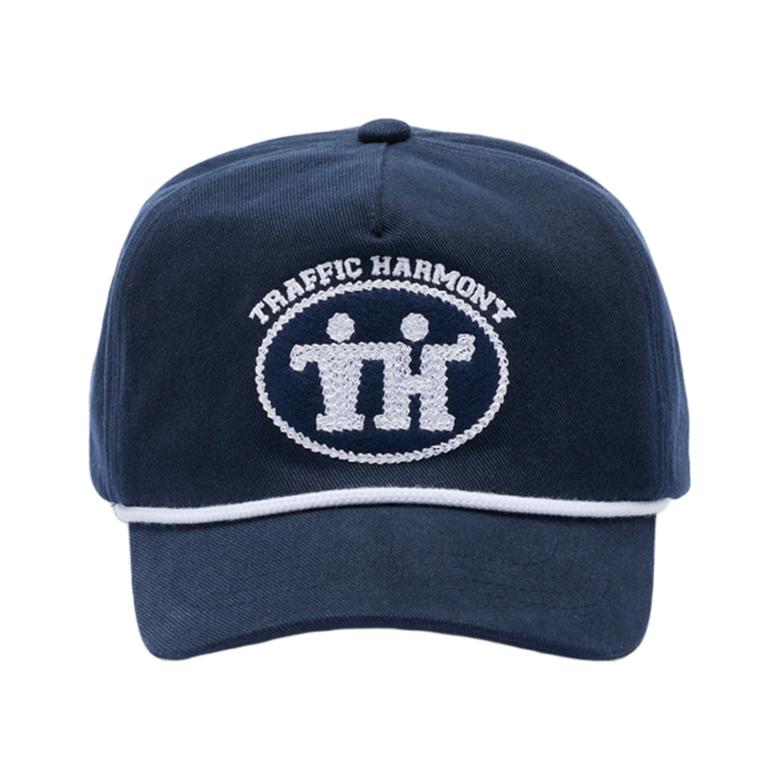 THUBC00161NYD Traffic Harmony TH Sign Logo Rope Deep Fit Ball Cap Navy
