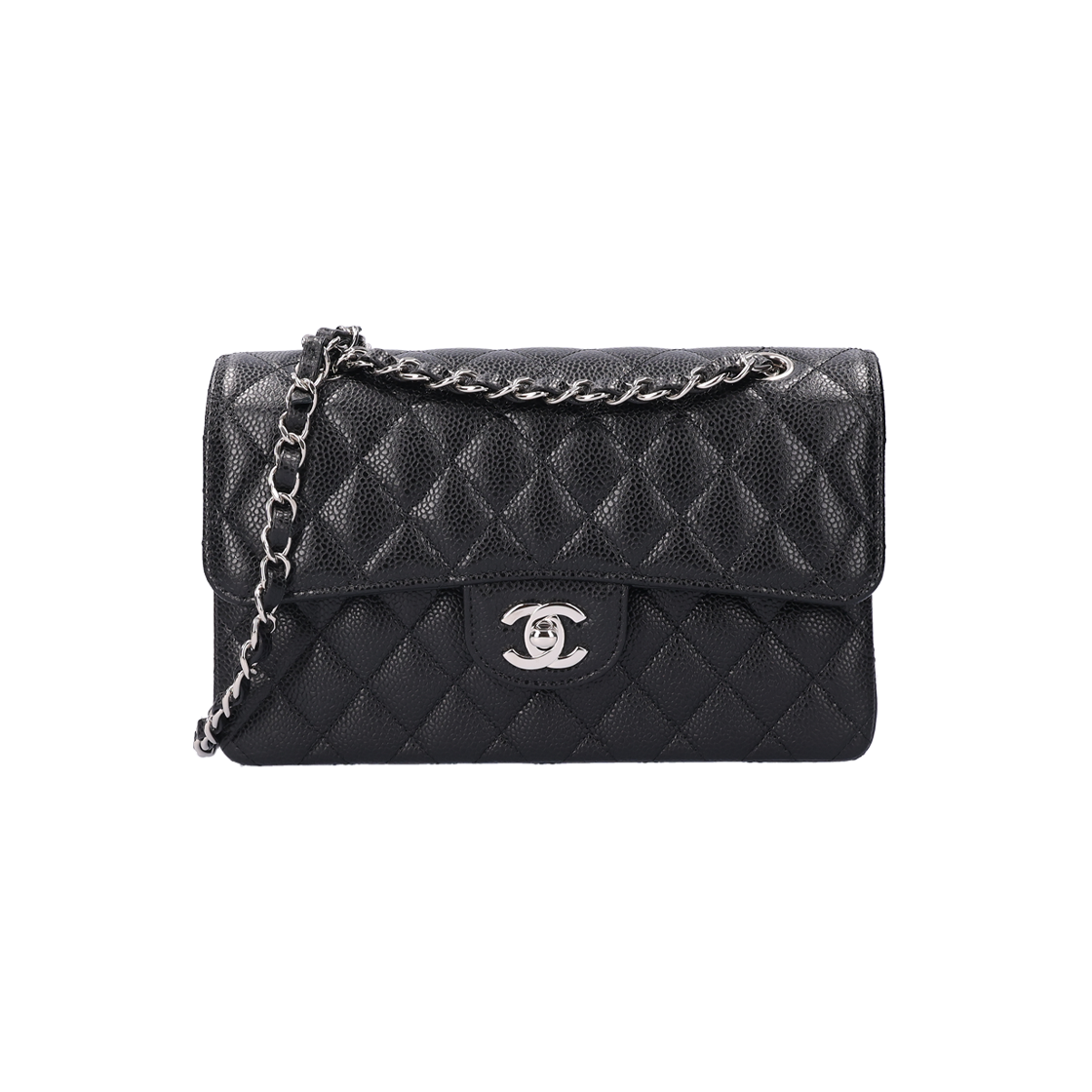 IT3JL9UMTCEU Chanel Classic Small Flap Bag in Black Grained Calfskin