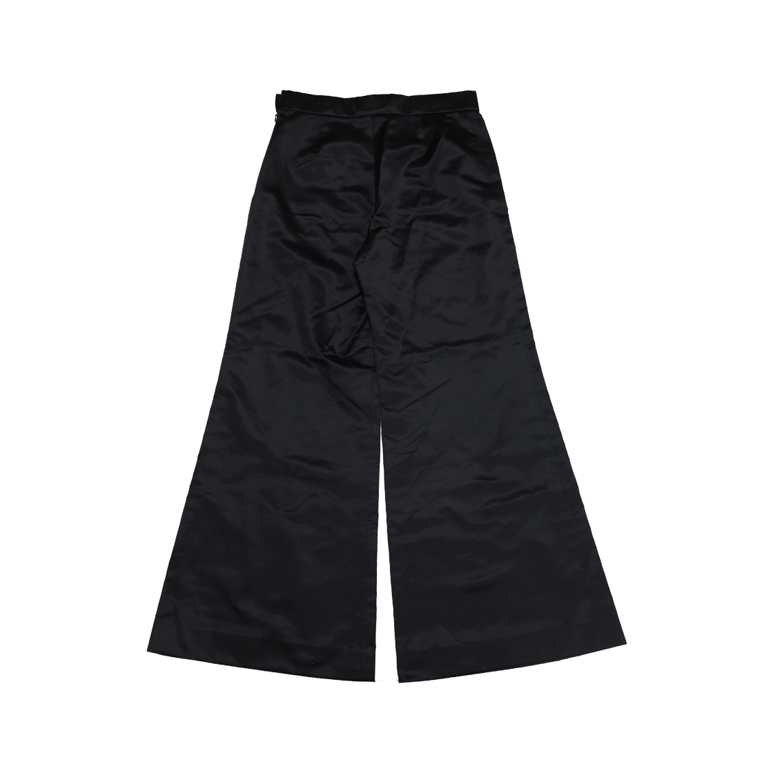 ITW7U85E27H5 Chanel P72423 Black Satin Wide Leg Pants