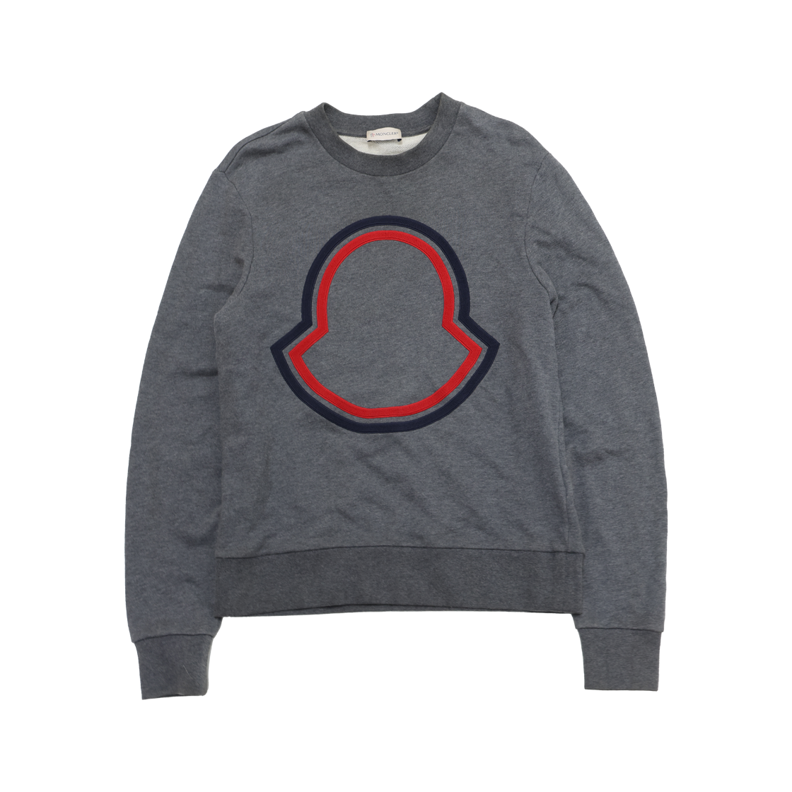 ITTGQ7MJ3GD4 Moncler Logo Cotton Sweatshirt Gray