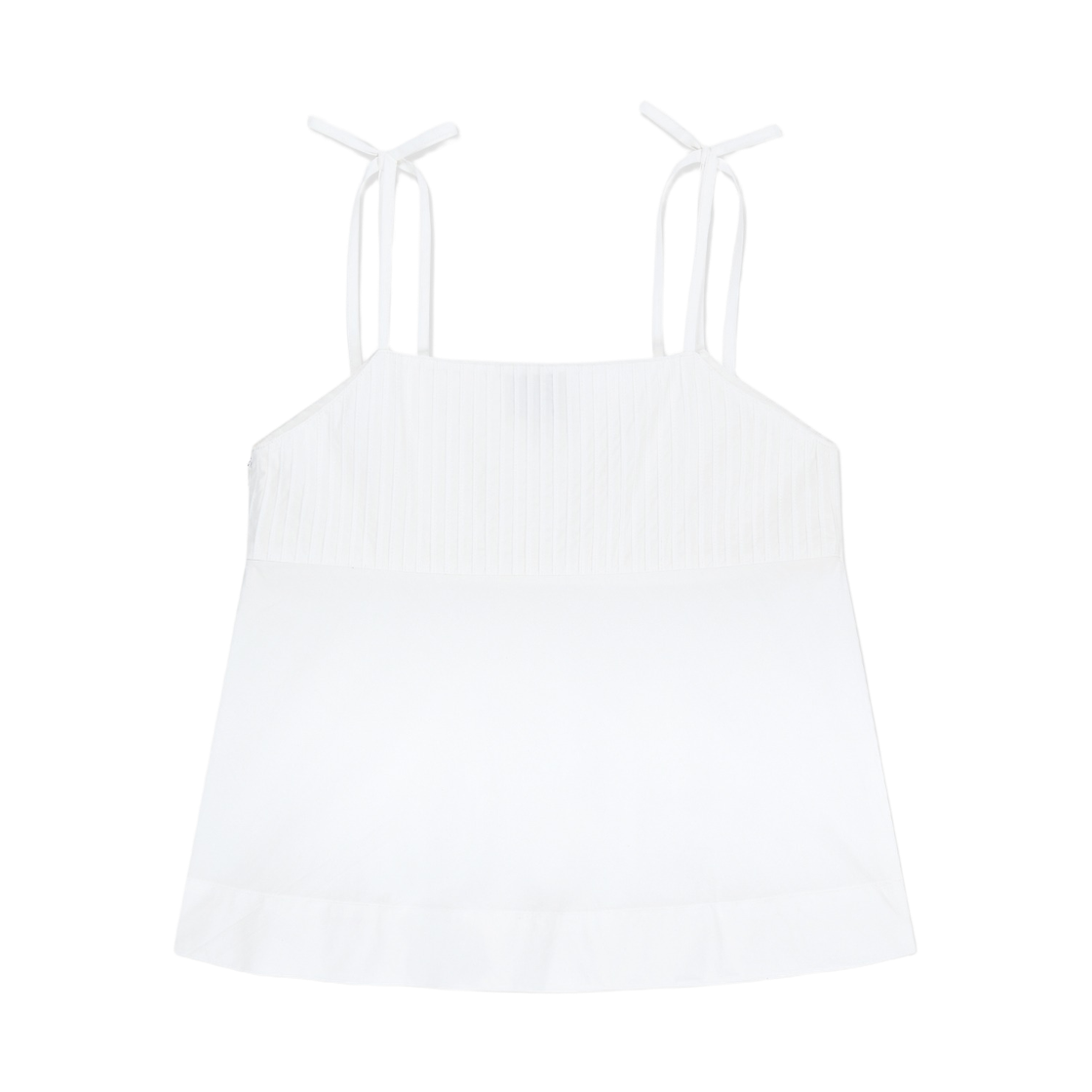 (W) 마리떼 프랑소와 저버 핀턱 캐미솔 블라우스 화이트((W) Marithe Francois Girbaud Pintuck Camisole Blouse White) - 2