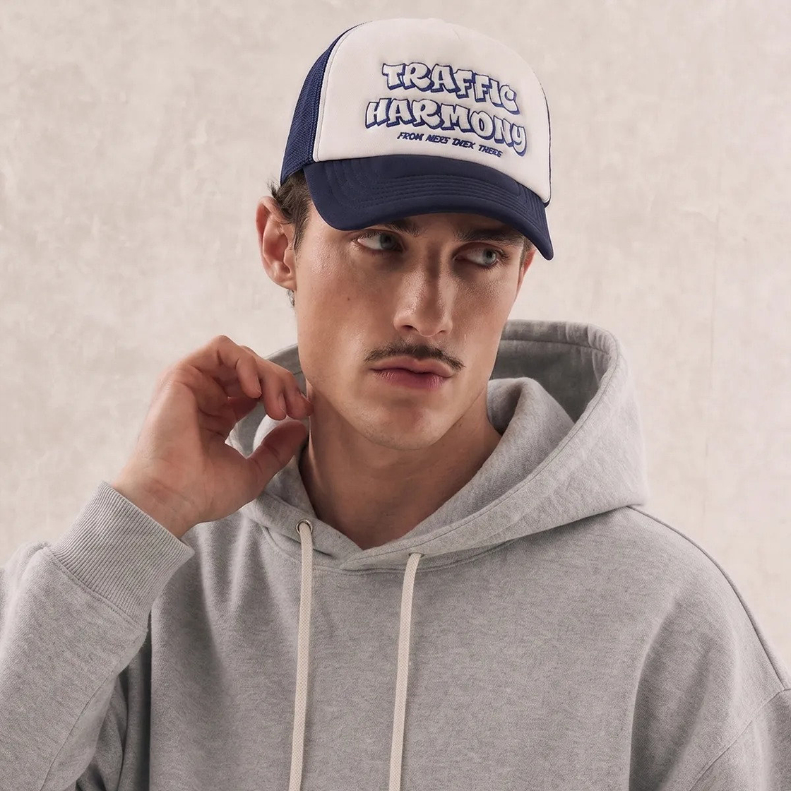 트래픽하모니 TH 그래피티 로고 메쉬 딥핏 볼캡 네이비(Traffic Harmony TH Graffiti Logo Mesh Deep Fit Ball Cap Navy) - 2