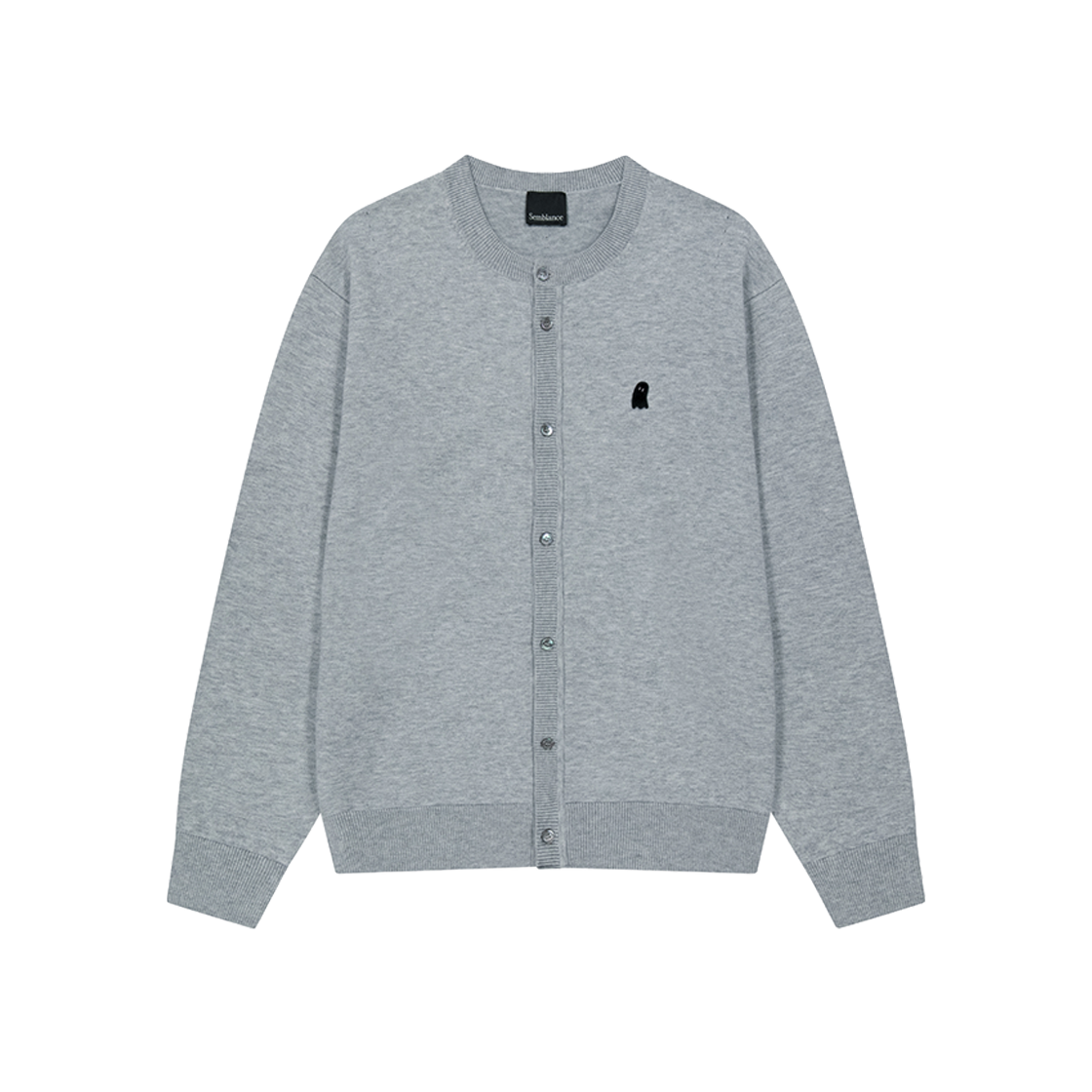 지오송지오 셈블런스 레이어드 카라리스 가디건 그레이 ZI5KT809GY(ZIOSONGZIO SEMBLANCE Layered Collarless Cardigan Grey)