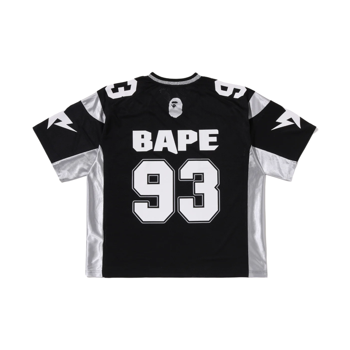 베이프 솔리드 카모 자카드 메쉬 크롭 핏 풋볼 저지 블랙(BAPE Solid Camo Jacquard Mesh Cropped Fit Football Jesey Black) - 2