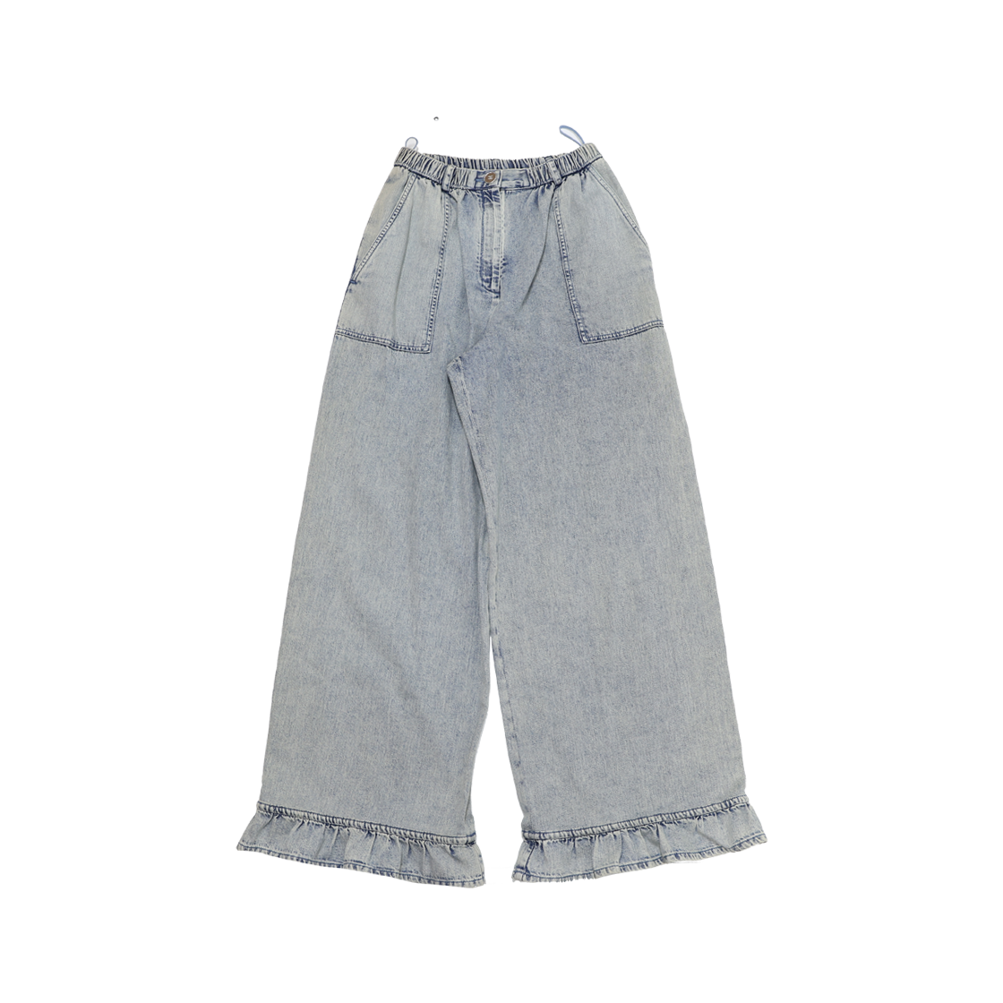 ITNCI8F3DT38 Chanel Metiers dArt 22 Denim Pants Blue