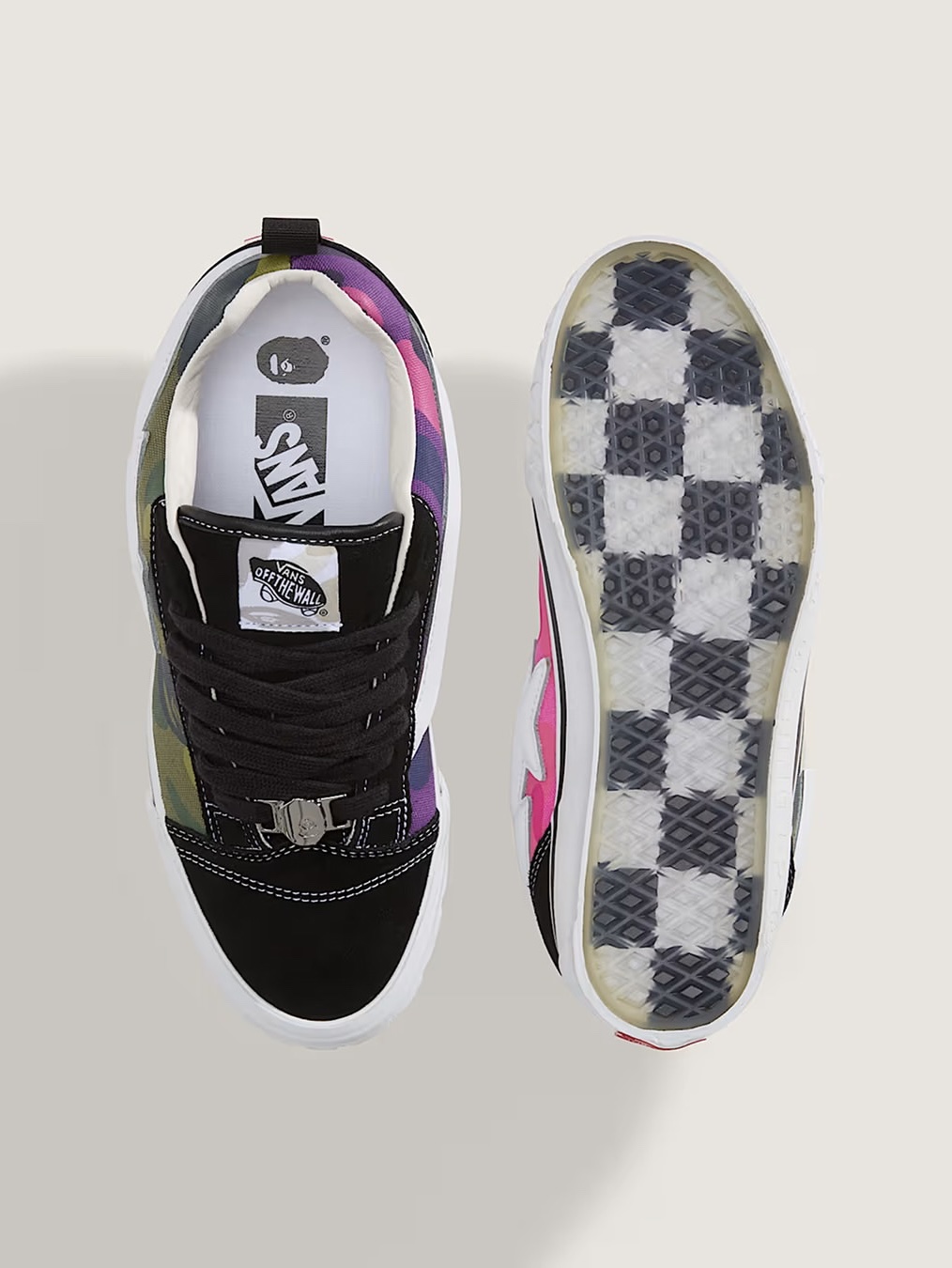 Vans x BAPE Premium Knu-Skool Camo Green, Vans x BAPE Premium Knu-Skool Camo Black 착용 스타일 - 4