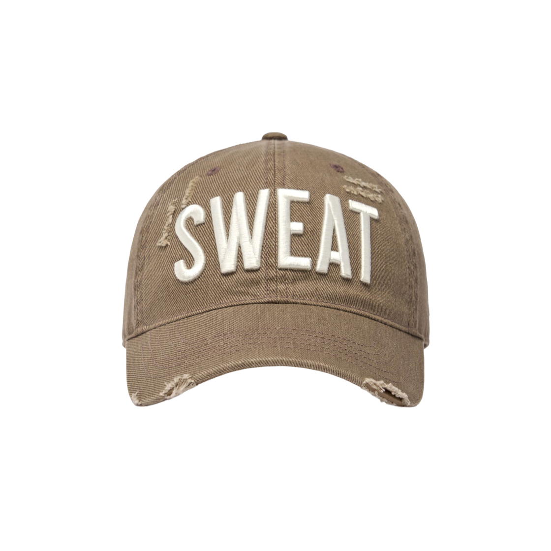 MLB x 키스 오브 라이프 뉴욕 양키스 데미지 워싱 언스트럭쳐 볼캡 브라운(MLB x Kiss Of Life New York Yankees Damage Washing Unstructured Ball Cap Brown) - 4