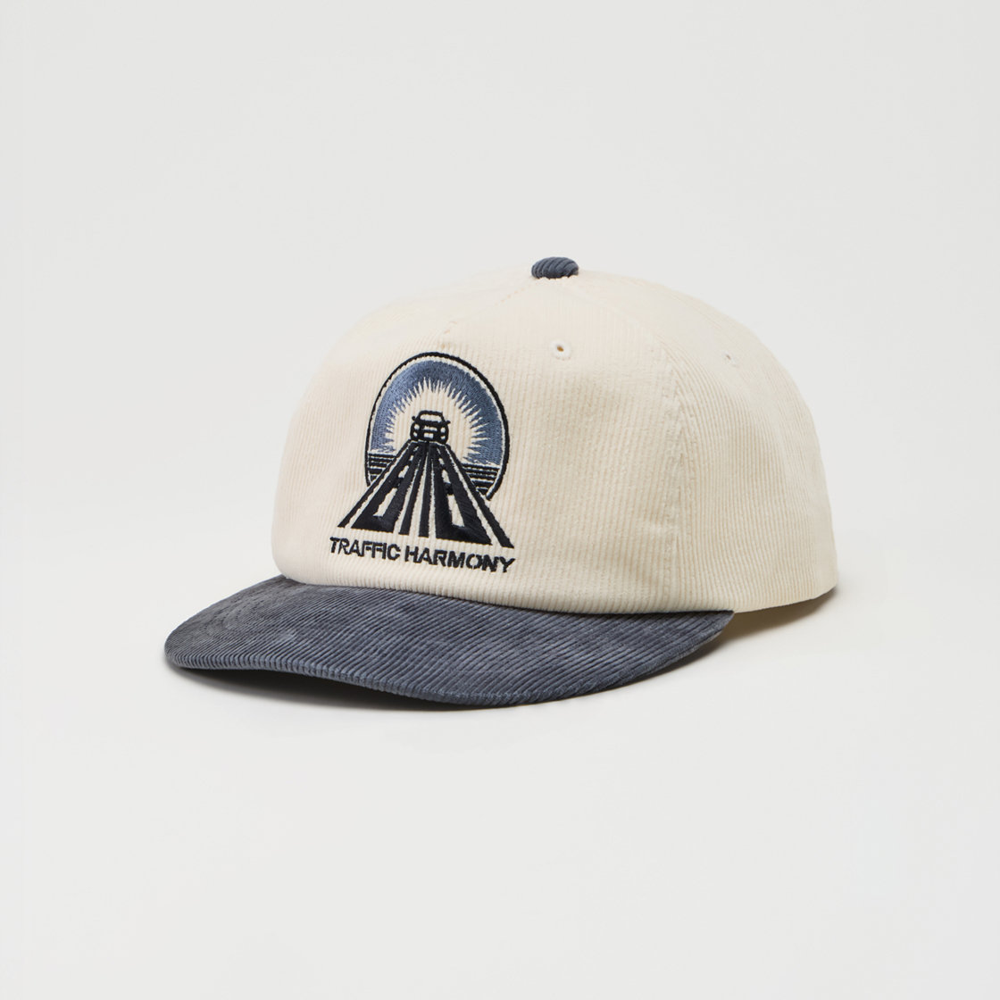 트래픽하모니 코듀로이 드라이브 로고 딥핏 5패널 캡 아이보리&그레이(Traffic Harmony Corduroy Drive Logo Deep Fit 5-Panel Cap Ivory & Grey) - 6