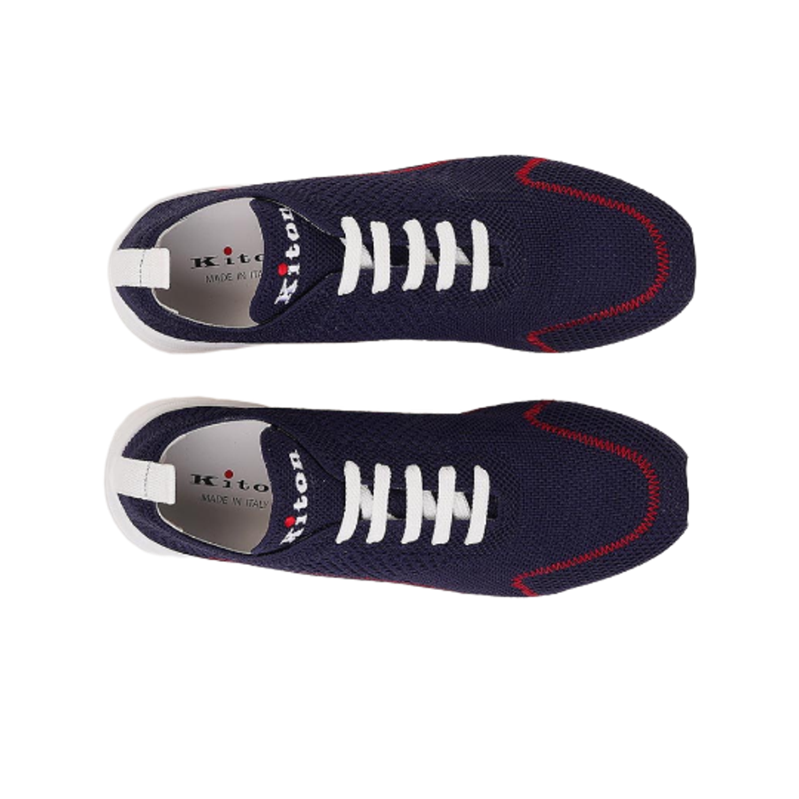 키톤 코튼 핏 스니커즈 네이비 블루(Kiton Cotton Fit Sneakers Navy Blue) - 2