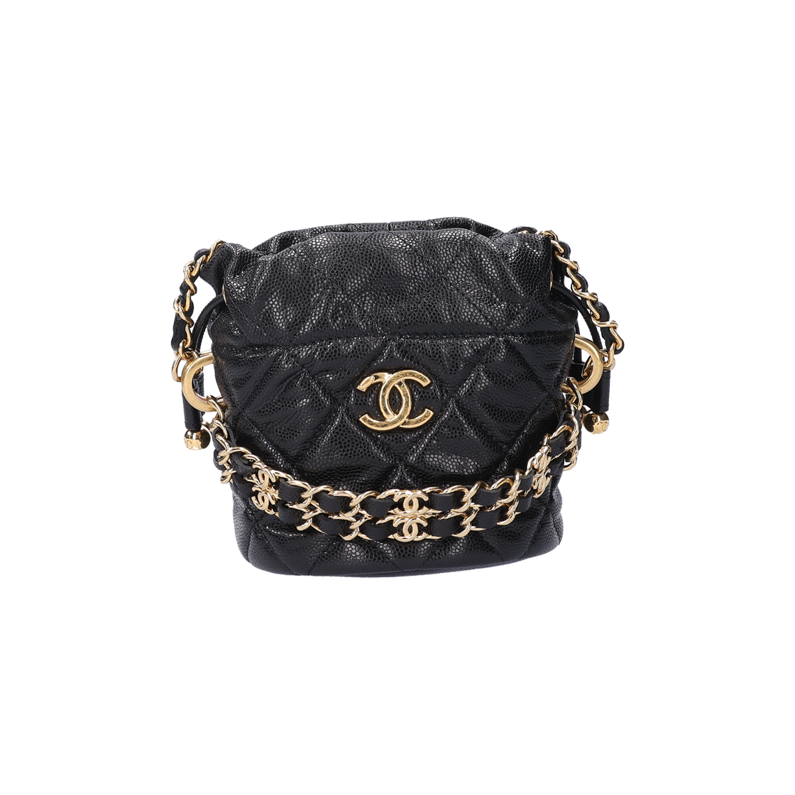 샤넬 AP3022 체인 미니 버킷백 레더 블랙 금장(Chanel AP3022 Mini Bucket Bag in Black Leather) - 1